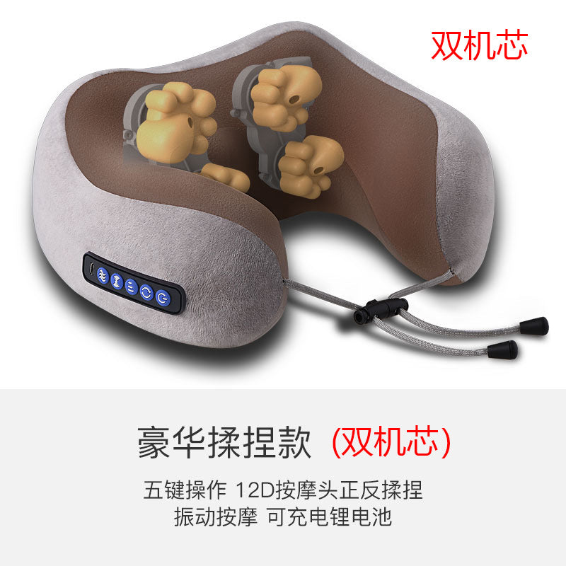 U-Shaped Cervical Massage Pillow - Electric Neck & Shoulder Massager