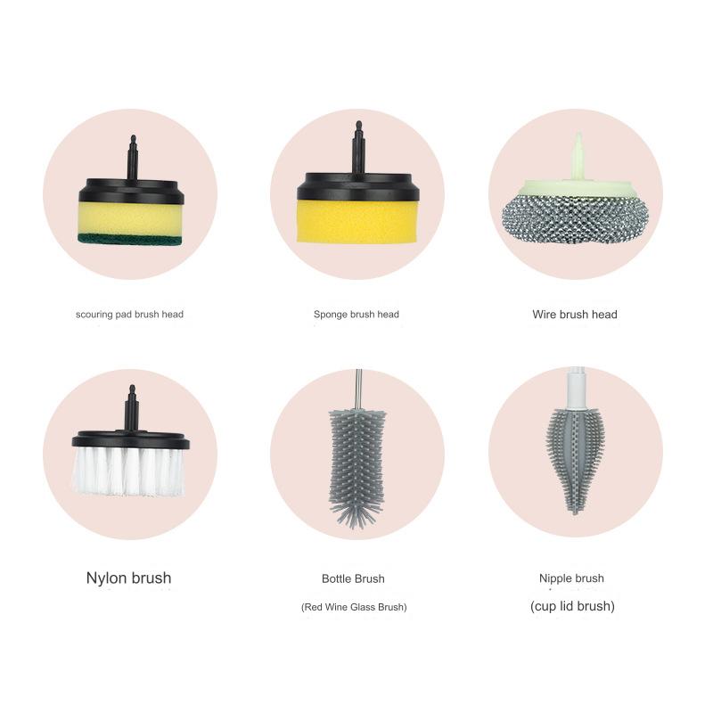 Electric Dish Scrubber - Rechargeable Kitchen Cleaning Brush for Dishes, Pots & Pans