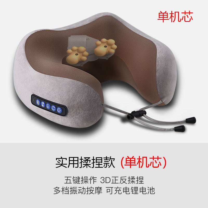 U-Shaped Cervical Massage Pillow - Electric Neck & Shoulder Massager