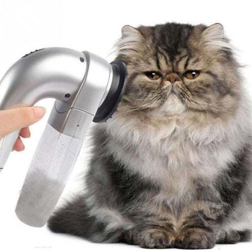 Pet Hair Vacuum Massager - Grooming & Shedding Removal Tool for Cats & Dogs